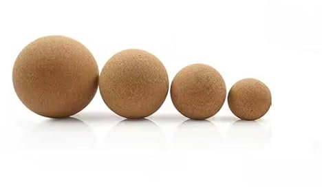 Korkball Set Massageball Kork Faszienbälle 4 Größen Triggerball Trigger Natur Ball Kugel Verspannung Lösen