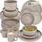 SÄNGER Kairo Clay | Kombiservice 6 Personen, Teller Set Kaffeebecher Pastaschale 30 tlg, Steingut Geschirr Set spülmaschinen- mikrowellen- kratzfest, Geschirrset aus Steingut | VALUE COLLECTION
