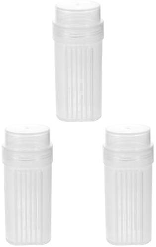 Gleavi 3pcs Microscope Slides Staining Jar Coplin Holder Reusable Plastic Lab Jar Lids for Laboratory Use White 3.42 X 1.22 X 1.22 inch