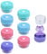 TRMFUSA Pack of 8 Contact Lens Containers, Contact Lens Containers, Contact Lenses Soaking Case, Manual Contact Lens Cleaner for Daily Use, Blue, pink, green, purple, Contact lens case