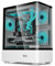 iONZ PC Case mATX Mid Tower Gaming with 3 ARGB PWM Fans, KZ19 Spin - Clear | White