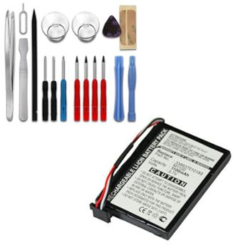 subtel, Akku Navi kompatibel mit Mitac Mio Moov Spirit V505 TV, Mio Moov Spirit V735 TV, Mio Spirit 687 (1100mAh, 3.7V) + Werkzeug-Set 17tlg