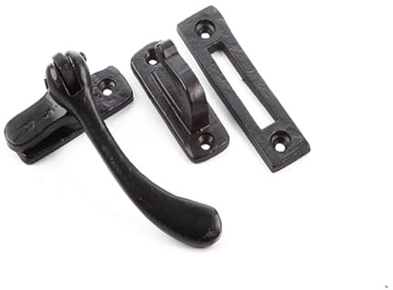 Durable Black Range Bulb End Casement Fasteners 95x55mm for Secure Closing - Window Handle