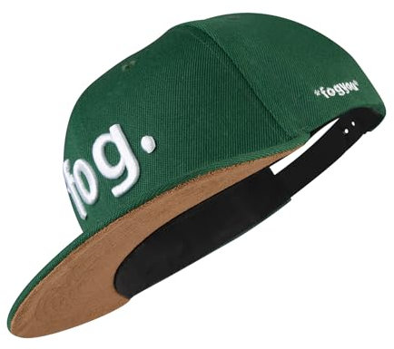 Nebelkind Snapback-Cap-Herren Damen Fog Grün Braun Einheitsgröße OneSize Größenverstellbar Unisex Basecap trendig Streetwear Style Baseball-Kappe mit geradem Schirm