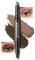 Anglicolor Lidschatten Stift 2 Farbig,Wasserfester lidschatten Glitzer Und Matter,Langanhaltend,Make-up Für Faltenfreie Augen (03 brown shimmer/espresso)