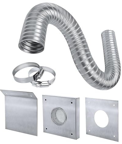 Robusto set di ventilazione dell'aria in metallo per stufa a pellet migliora l'efficienza adatto per uso domestico e commerciale riscaldamento del soggiorno