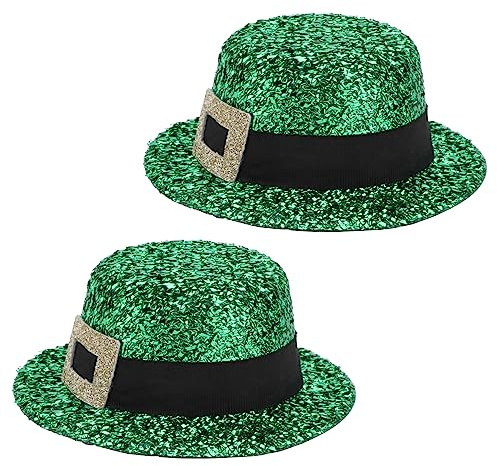 Holibanna 2 STÜCK St. Patrick'S Day Party HüTchen GrüN Kleine Hut Haarspangen Mit Hochwertigem Pet-Material FüR Festliche Haarschmuck Accessoires