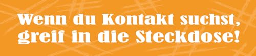 vianmo Blechschild 10x46 cm Wenn du Kontakt suchst, greif in die Steckdose Deko Geschenk Schild