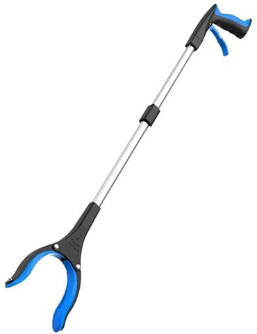 UBOHUZ Extensor de Pinza Plegable, Herramientas manuales, recogedores Basura, Recogida largas y prácticas para Alcanzar Objetos(1 pc Blue)