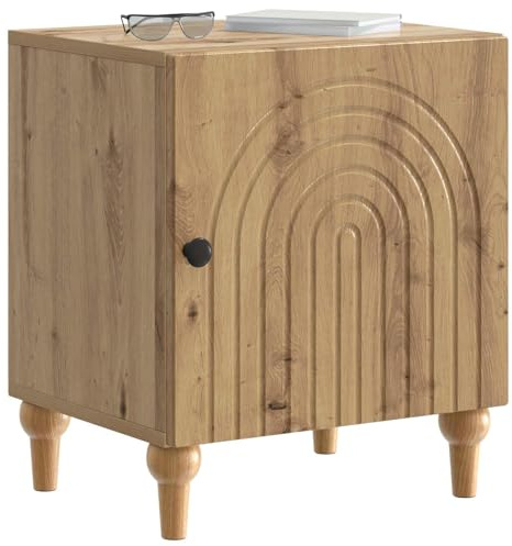 vidaXL Nachttisch Artisan-Eiche 43 x 34,5 x 50 cm Holzwerkstoff, Moderner Nachttisch, rechteckiger Beistelltisch, Coole Aufbewahrung, schicker Schrank, kompakter Schreibtisch