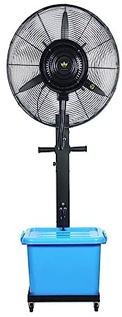 WOTZOV Ventilatore Nebulizzatore Industriale con Oscillazione per Il Raffreddamento E L'Umidificazione di Grandi Ambienti.