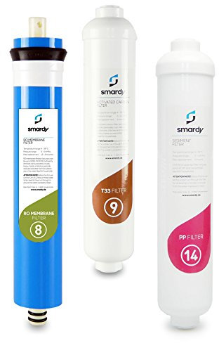 smardy 3x Wasserfilter Ersatzfilterset Nr. 8 | 9 | 14 für Wasserfilteranlage smardy HOME 190