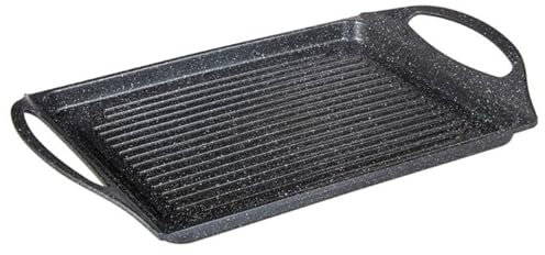 FIVE Simply Smart - Plat à Four Revêtement Aspect Pierre Caractère 37cm Noir