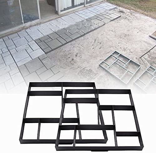 Gototop Pflaster-Gussformen, Pflasterform aus Kunststoff, Form Stein, asymmetrisch, Schablonen für Weg- und Terrassenfliesen, Garten, Wege, Terrasse 60X50X5cm