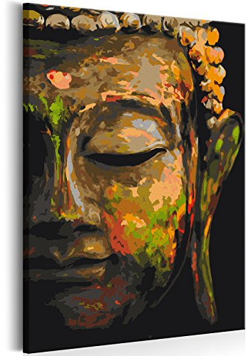 murando - Peinture par Numéros Adulte DIY 40x50 cm - Avec Cadre, Peintures Acryliques et Pinceaux - Tableau à Faire Soi-Même Loisir Créatif Maison Décoration Murale -Bouddha n-A-0568-d-a