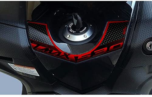 Resin Bike Adhesivos de Moto Compatibles con Yamaha Tmax 530 2012-2016. Protección Zona Llave de Choques y Arañazos de Moto. Adhesivo 3D Resinado - Made in Italy