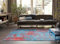 Wecon Home Teppich Vintage Türkis Braun Kurzflor für Wohnzimmer Schlafzimmer Flur Silhouette HOT Spring (130 x 190 cm, türkis braun)
