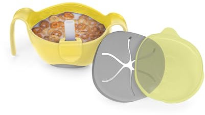 b.box Bowl + Straw | Toddler 3 in 1 Snack Bowl with Lid, On The Go Snack Cup, Cereal Bowl with Straw | Dishwasher & Microwave Safe | 250ml/8.5