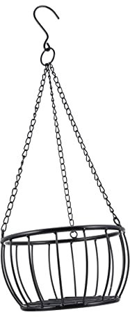 Cabilock Schmiedeeiserner Hängender Blumentopf Hängen Pflanzer Hängender Pflanzenhalter Blumentopf Zum Aufhängen Aus Metall Blumen Pflanzen Körbe Wand-pflanztopf Spitze Eisen Blumenampel