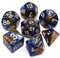CREEBUY, Set di dadi poliedrici da D&D colore blu e oro per dungeon e dragons, D&D Pathfinder, giochi di ruolo, con custodia per dadi