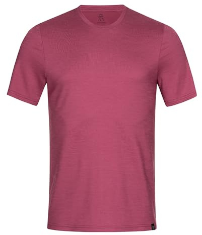 TOM FYFE Premium Merino T-Shirt Slim Fit Herren Brombeere / 2XL aus 100% Merinowolle – geruchshemmend, atmungsaktiv – Made in Europe