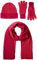 Amazon Essentials Unisex Erwachsene Set mit Strickmütze, Schal und Handschuhen, 3er-Pack, Rote Beete Lila/Fandango Pink, Einheitsgröße