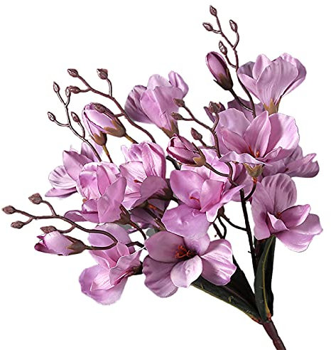 Bodhi2000 Künstliche Gladiolen, künstliche Seidenblumen, 43 cm, künstliche lange Stielblumen für Zuhause, Wohnzimmer, Garten, Büro, Dekoration, Violett