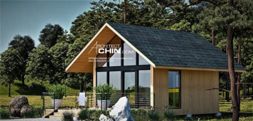 Architect Chin Violettes und beigefarbenes Haus