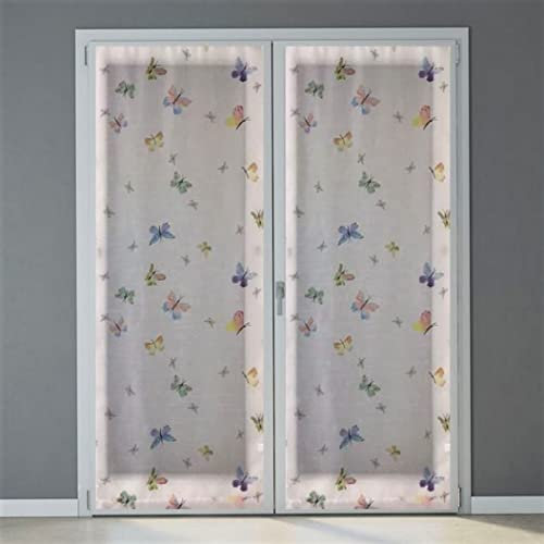 Coppia Tendine per Finestra e Porta a Vetro Larghezza cm 60/80-Tende su Misura - 80x240 cm