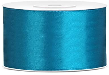 25 Meter Satinband Türkis Breite 50mm Schleifenband Satin Dekoband türkises Geschenkband türkise Deko Hochzeit Geschenkverpackung Band Türkis