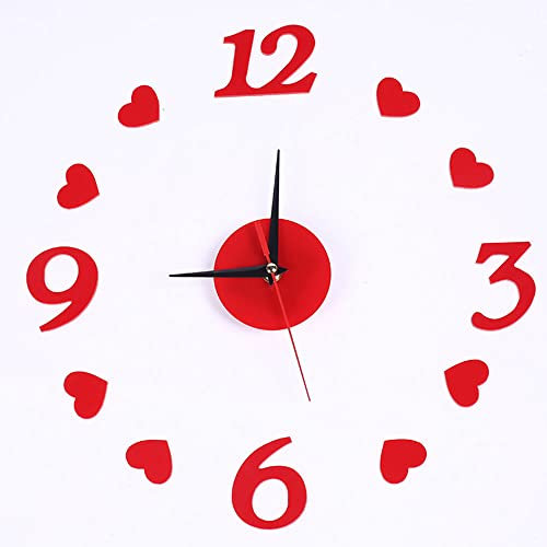 3D Reloj De Pared Grande,Números 3D Relojes De Pared Espejo Pegatina,DIY Reloj de Etiqueta de Pared Decoración Reloj de Pared Adhesivo Reloj de Etiqueta de Pared de Decoración Sin Marco,para el Hogar