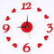 yufana 3D Wandaufkleber Uhren, DIY Wanduhr Moderne Clock, 3D Spiegel Aufkleber Uhr Wandtattoo (rot2)