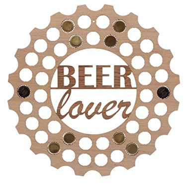 Bergliebe Kronkorkensammler Beerlover | Wanddeko aus Holz | Ø 39 cm Pohmer Design