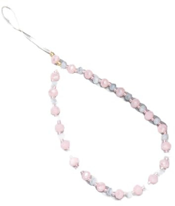 Böhmische Anti-Verlorene Handy Lanyard,Bunte Perle Telefon Lanyard Handykette Handschlaufe Universale Telefonkette Handy Charm Handyhülle Anhänger Dekoration Zubehör Handyanhänger für Damen,Rosa