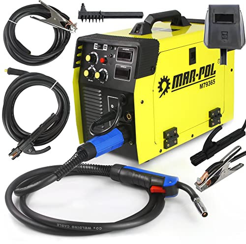 Saldatrice MIG/MMA 250A inverter a filo 0,6/0,8/1,0 mm con elettrodi Ø2,5 mm - 4 mm trainafilo a 2 rulli Digital Display Raffreddamento attivo elettrico