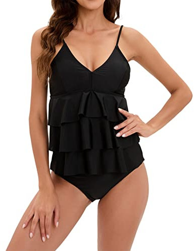 Yowablo 2023 Frauen-Bikini-Set ärmelloses zweiteiliges Strandabnutzungs-heißes reizvolles Badebekleidungs-Tankinis-Set Ring-fit Adventure 2