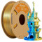 ERYONE Dual Seiden PLA Filament 1.75mm,Co-Extrucsion PLA Seiden Filament für 3D Drucker +/- 0,03 mm,Bicolor-Seide Zwei-Eins PLA Filament1 kg/Spule,Gold & Blue