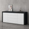 doporro Sideboard Kommode in Anthrazit matt und Weiß matt 167x36 cm Aufbewahrungsschrank Holz Bodenstehend für Ihren Wohnbereich Viel Stauraum Schrank 03