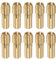 sourcing map 10Stk Messing Spannzange 3mm Messing Bohrer Spannfutter Mini Elektro Schleifer Schnell Wechsel Bohrer Bohrfutter Bit Set für Drehstab Werkzeuge 4.8mm Schaft Durchmesser