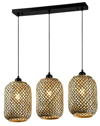 LQWELL® Pendellampe Hängelampe Laternen, Retro Hängeleuchte Pendelleuchte E27 Vertigo Lampe Kronleuchter Höhenverstellbare für Wohnzimmer Schlafzimmer Esszimmer Cafés Studio Bar Gang