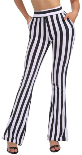 ORANDESIGNE Damen Leggings Vertikal Gestreift Stretch Strumpfhose Leggins Streifen Lange Hosen Blickdicht Dünne Dehnbar Schlank Hüfthose Yoga Lauf Fitness Workout Freizeit Hose