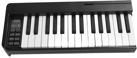 Foldable Electronic Keyboard, 61 Keys Piano, Rechargeable, Clear Tones for Beginner Friendly, Portable (Black)