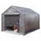 TOOLPORT Tente de Stockage 3x4 m Hangar de Stockage Abri Tente de Garage Bâche PE 350 N étanche à l'eau en Gris