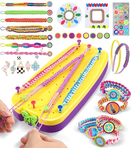Ophy Kit per Braccialetti Ragazza - Crea Braccialetti Bambina Kit dai 6 ai 12 Anni Braccialetti Fai da Te Bambina con 40 Fili Pretagliati Kit Braccialetti Fai da Te Regalo per Ragazze Compleanni