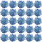 FagusHome 30 teste di ortensie artificiali in seta, fiori e steli, ortensie finte, per la decorazione della casa e del matrimonio (blu viola)