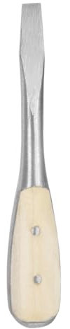 sourcing map Slotted Screwdriver SL7.5 6 Carbon Steel Flat-Blade Screwdrivers with Wooden Handle for Fastening, Chiseling and Loosening