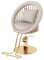 Friseurstuhl, Friseurstuhl, hydraulische Pumpe, verstellbar, Grau