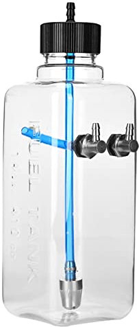 equlup RC Fuel Tank, Transparent Plastic Engine Gasoline Fuel Tank Parts Remote Control Model Accessories for RC Airplane Aircraft (410ml)