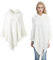 ASFWAGQ Poncho damen winter herbst mit Kapuze Cape Elegant zart weiche Kaschmir-Feeling Herbst Winter Damen (Weiß)