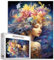Tucocoo Fantasy-Mädchen-Puzzles für Erwachsene, 1000 Teile, Blumen, Fee, Frau, moderne Kunst, Puzzle, bunt, DIY-Bastelpuzzles für Heimdekoration, Geschenke, Familienpuzzle, perfekt für Spieleabende